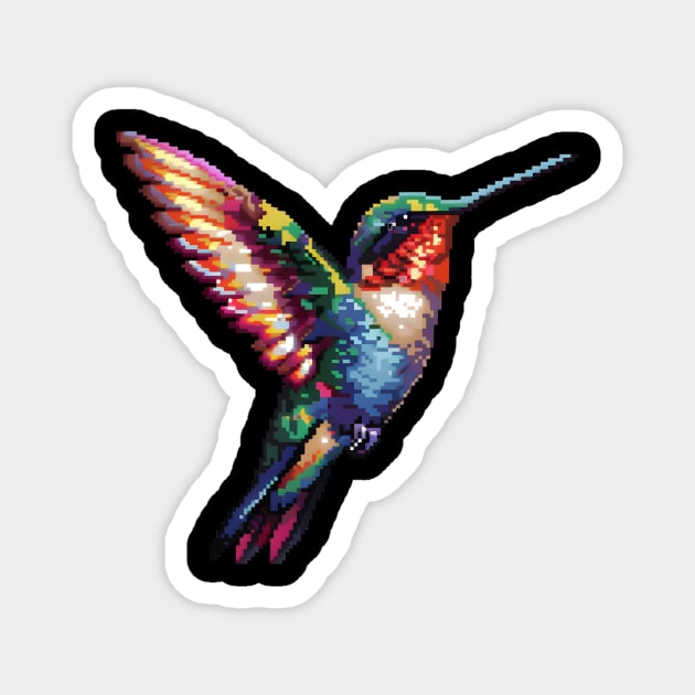 Pixel Hummingbird Magnet by Animal Sphere