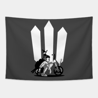 SAMURAI BOY FLAT TIRE Tapestry