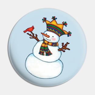 Mr. Snowman loves the Winter Birds Pin