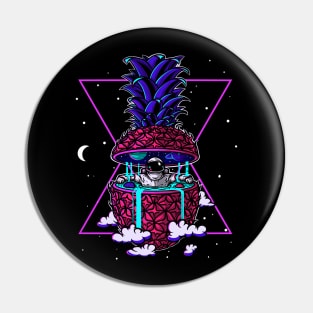 Juicy Intergalactic Pineapple Astronaut Chillin Pin