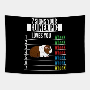 7 Signs Your Guinea pig Loves You Funny guinea pet Wheek Tapestry