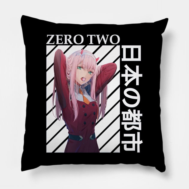 Zero Two Darling In The Franxx 2 Pillow by HammiltenJohn