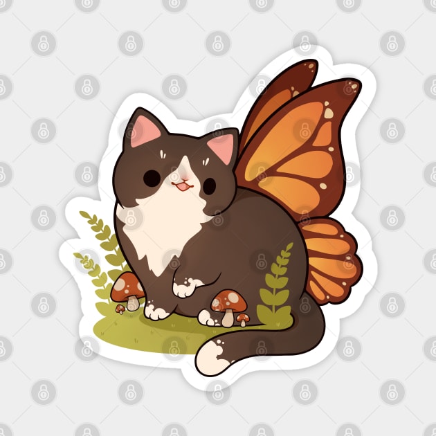 Tuxedo fairy cat Magnet by Rihnlin