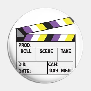 Film Slate - Non-Binary Pride Pin