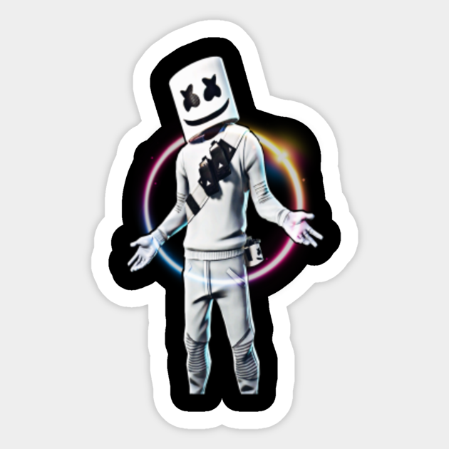 Marshmallow Skin Fortnite Marshmello Skin Adesivo Teepublic It