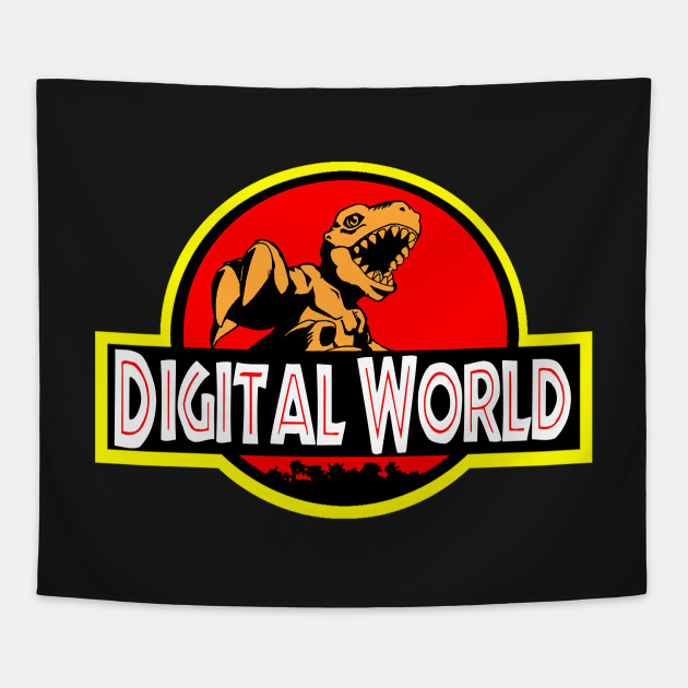 Digital World Logo Mashup Mash Up Tapisserie Teepublic De