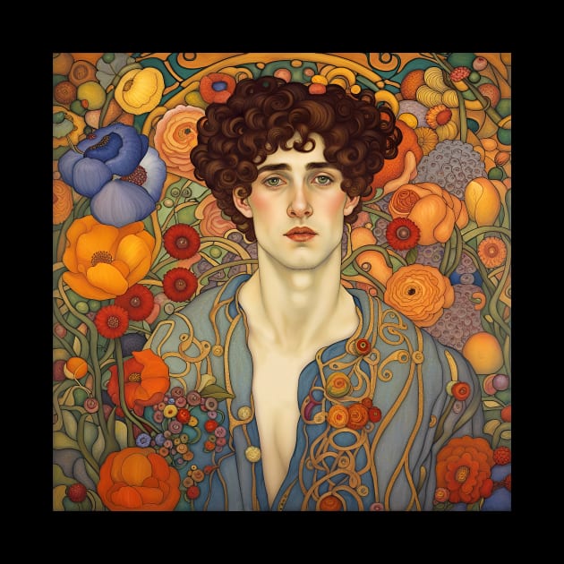 Handsome Boy Art Nouveau Style by LittleBean