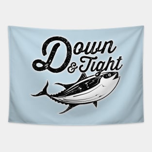 Down & Tight Tuna Fishing Tapestry