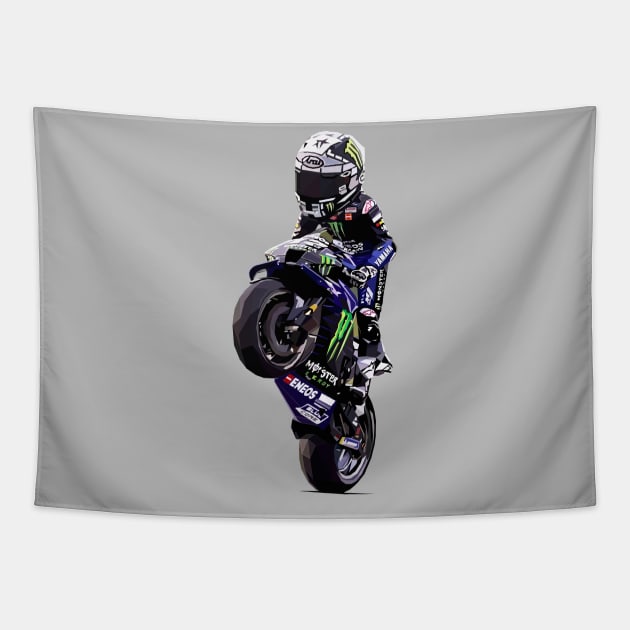 motogp rider tooned Tapestry by pxl_g