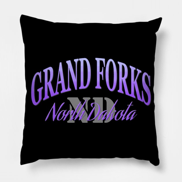 City Pride: Grand Forks, North Dakota Pillow by Naves