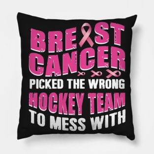 Breast Cancer Awareness Hockey Team Matching T-shi Pillow