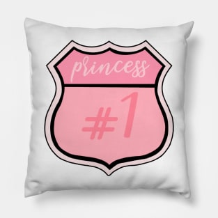 #1 princess badge Pillow