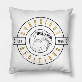 Conscious seditious skull Pillow