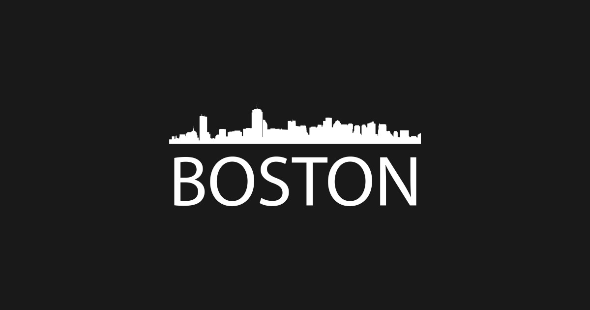 White silhouette Bostons with word BOSTON - Boston - Onesie | TeePublic