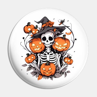 Halloween Skull Terror Pin