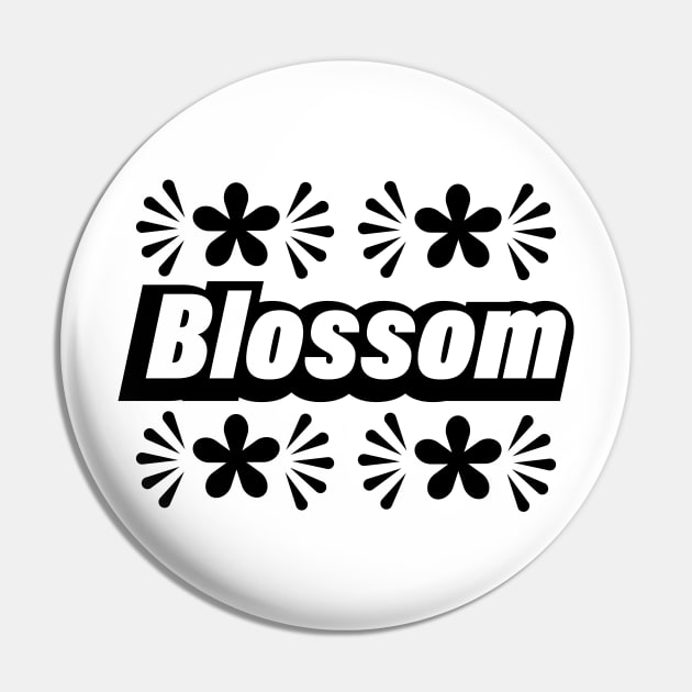 Blossom blossoming typographic logo design Pin by BL4CK&WH1TE 