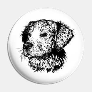 Dog Illustration Pin