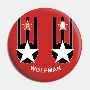 27 Red Wolfman Shirt Pin