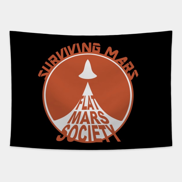 flat mars society Tapestry by vender