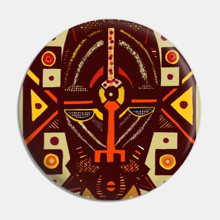 African Mask traditional tribal symbolic pattern design Pin