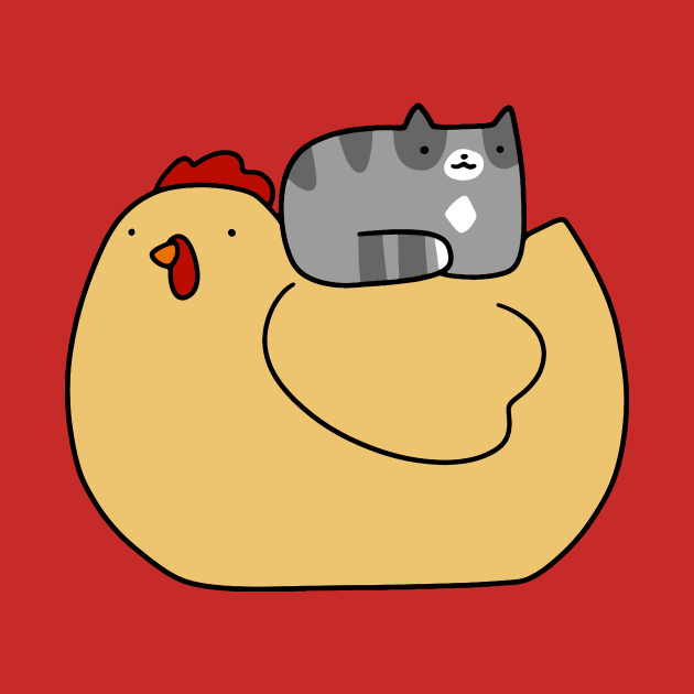 Gold Chicken and Blue Tabby by saradaboru