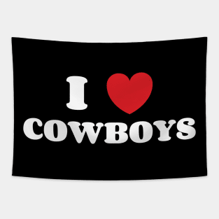 I Love Cowboys Tapestry