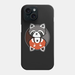 Ying Yang Raccoon And Red Panda Phone Case