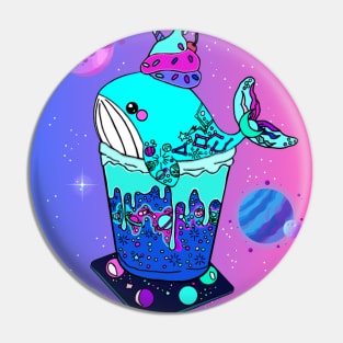 Galaxy Frappe Whale (purple/pink) Pin