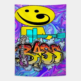 Bass Purple Sticker1 Tapestry