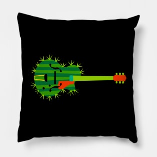 Guitar Cactus Mexican 2 Pillow