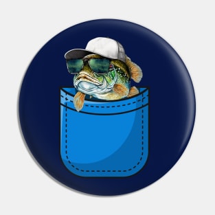 Is that a Bass in Your Pocket? Funny Fish Lover Fishing Sunglasses Pin