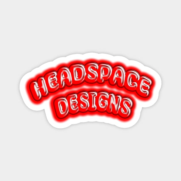 Headspace Designs (Red) Magnet by ggheat6