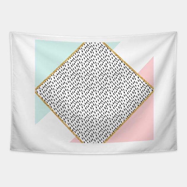 Mint and blush ethereal geometry Tapestry by RoseAesthetic