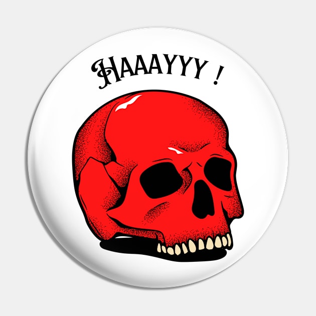 RED Skull Pin by attire zone