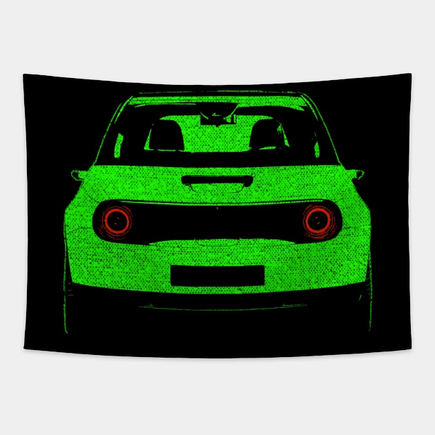 E car electric vehicle green car Tapestry by WOS