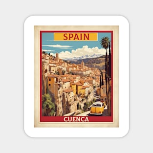 Cuenca Spain Travel Tourism Retro Vintage Magnet