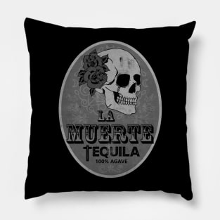 La Muerte Tequila BW Pillow