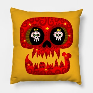 CALAVERA ROJA! Pillow