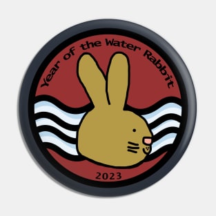 Water Bunny Year of the Rabbit 2023 Pin