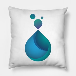 Water Drop Illustration Pillow