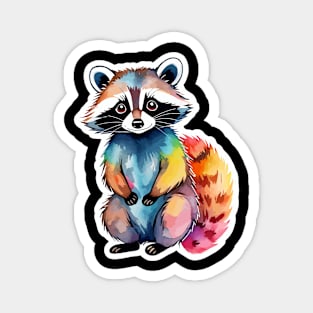 Raccoon Watercolor Magnet