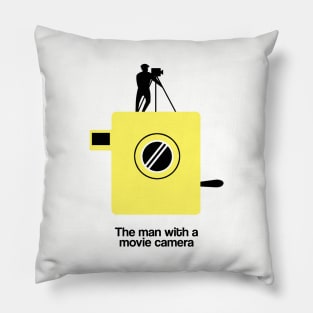 The Man with a Movie Camera Russian Minimal Movie Fan Art Dziga Vertov Pillow