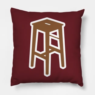 Modern Bar Stool, Chair vector illustration. Interior indoor bar objects icon concept. Furniture for the Bar and Restaurant decoration vector design with shadow. Comfortable sitting stool, chair logo. Pillow