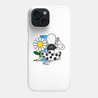 Animal looking at daisy Phone Case