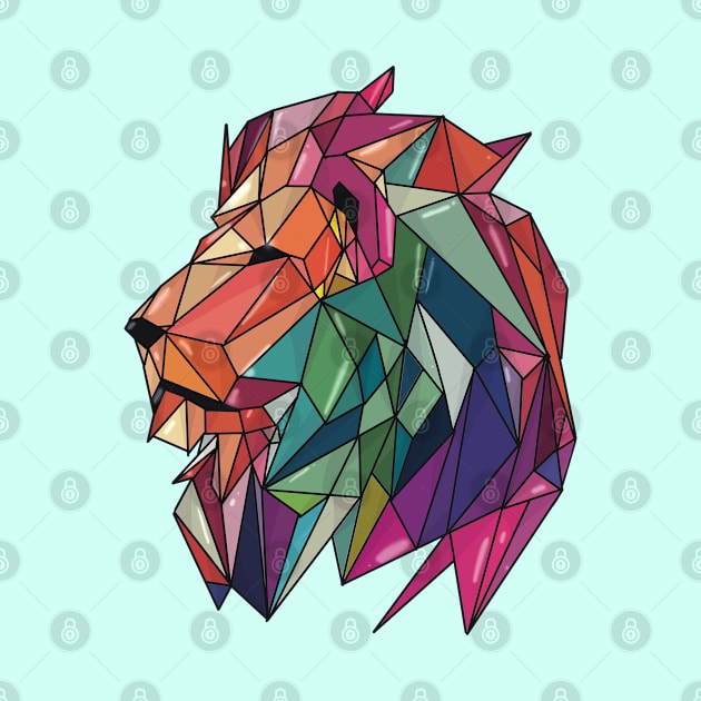 Lion Polygonal by EzekRenne