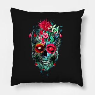 Sweet Toxic Skull Pillow
