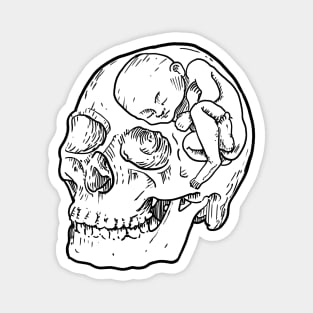 Skull with Baby Magnet