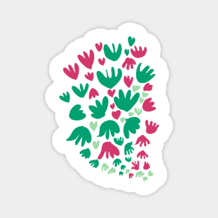 Matisse Cherry Green Abstract Flowers Magnet