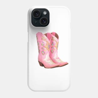 Boot Scootin' in Glitter: Sparkly Cowgirl Boots for Urban Rodeo Phone Case