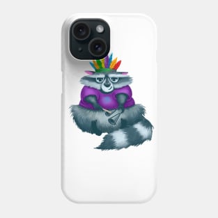 Raccoon playing agogo Phone Case